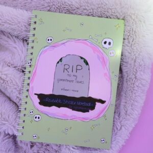reusable sticker notebook - RIP to my commitment issues