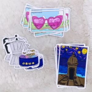 mystery assorted pre-made art bundle ~ qty.: 3 stickers